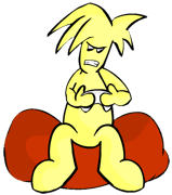 Bogswallop's friend playing video games
